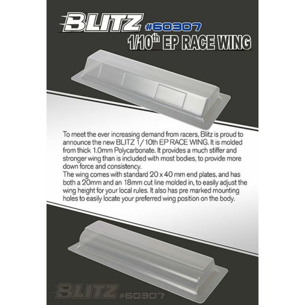 blitz 1 10th ep race wing 07mm 1
