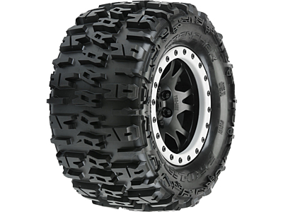 Pro-Line Trencher Shot Pro-Loc Front/Rear 1/5 4.3" X-MAXX Mounted on 24mm Black Impulse Wheels (2pcs) 1 PRO1015113