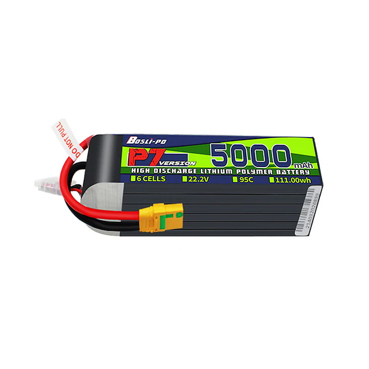 Batería BosLipo P7 de 5000 mAh, 22,2 V, 6S, 95C, con conector XT60 1 bol 5000mah 95c 6s1p xt60 9e96f5 l