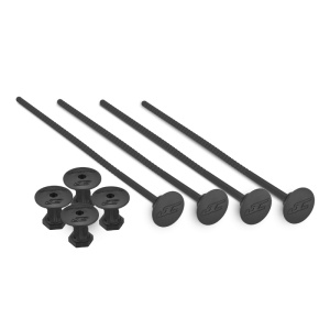JConcepts 1/10Th off-road neumático Stick - Hold 4 rueda completa (negro)