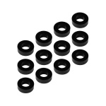 1up Racing 3x6x2mm Precision aluminio arandela de ajuste - negro (12 unidades)