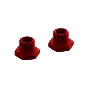 Arrma aluminio hexágono de rueda 17mm 14.6mm (rojo, 2 unidades)