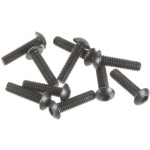 Axial Hex Socket tornillo de cabeza redonda M3x12mm (negro, 10 unidades)