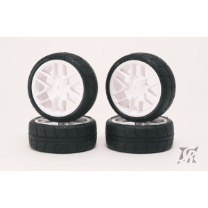 Sweep HANKOOK Tread Belted Pre-Glued PRO neumático para Carpet (32deg, EXP-LS4 Inserts, 4 unidades)
