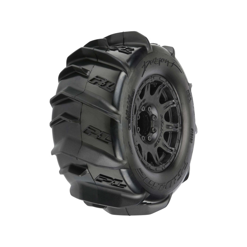 PRO1019210 Pro-Line 1/8 Dumont F/R 3.8" MT rueda completa 17mm Black Raid (2) - Imagen 1