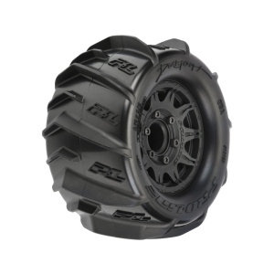 Pro-Line 1/10 Dumont F/R 2.8" MT rueda completa 12mm/14mm Black Raid (2)