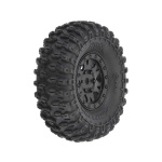 Pro-Line 1/24 Hyrax delantero/trasero 1.0" rueda completa 7mm Black Impulse (4): SCX24