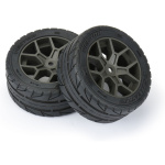 Pro-Line 1/8 Vector S3 delantero/trasero 35/85 2.4" Belted rueda completa, 14mm Gray: Vendetta (2) - Imagen 3