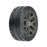 Pro-Line 1/8 Vector S3 delantero/trasero 35/85 2.4" Belted rueda completa, 14mm Gray: Vendetta (2)
