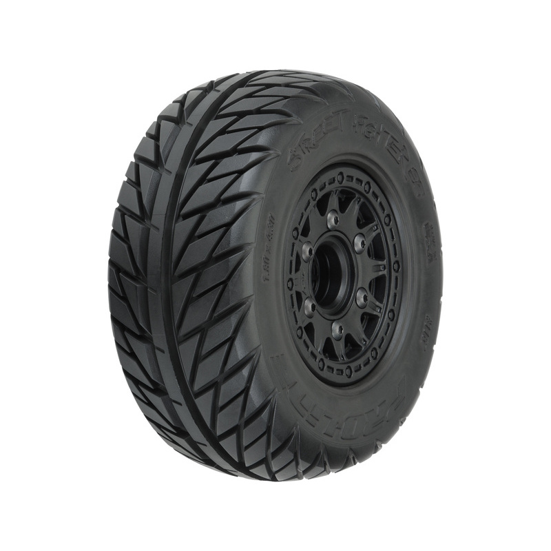 PRO116710 Pro-Line Street Fighter delantero/trasero 2.2"/3.0" 1/10 SC Mounted on 12mm Black Raid rueda (2 unidades) - Imagen 1