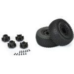 Pro-Line Gladiator M2 delantero/trasero 2.2"/3.0" 1/10 SC Mounted on 12mm Black Raid rueda (2 unidades) - Imagen 4
