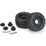 Pro-Line 1/10 Trencher F/R 2.8" MT rueda completa 12mm/14mm Black Raid (2) - Imagen 3