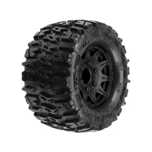 Pro-Line 1/10 Trencher F/R 2.8" MT rueda completa 12mm/14mm Black Raid (2)