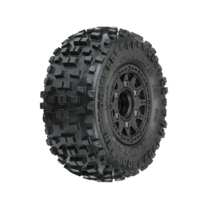 Pro-Line Badlands delantero/trasero 2.2"/3.0" 1/10 SC Mounted on 12mm Black Raid rueda (2 unidades)