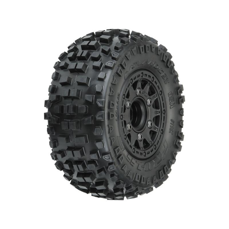 PRO118210 Pro-Line Badlands delantero/trasero 2.2"/3.0" 1/10 SC Mounted on 12mm Black Raid rueda (2 unidades) - Imagen 1