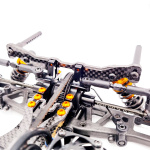 RC Maker GeoCarbon Low trasero ajustable HRP torreta de amortiguadores para Xray T4'20 (-3mm) - Imagen 3