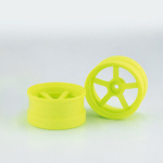 Reve D Competition llanta de drift "DP5" Fluorescent Yellow (Offset 6mm, 2 unidades)