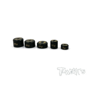 T-Work's Anodized Precision Balancing latón Weights juego 5, 10, 15, 20, 25g (1ea)