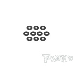 T-Work's aluminio arandela de ajuste 3.5 x 8.5 x 0.75mm Black (10 unidades)