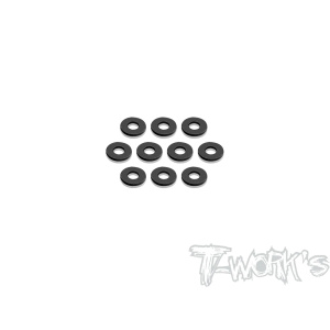 T-Work's aluminio arandela de ajuste 3.5 x 8.5 x 1mm Black (10 unidades)