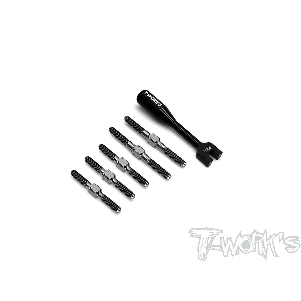TB-244 T-Work's 64 titanio juego de tirantes (para Xray X4) - Imagen 1
