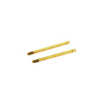 Traxxas acero endurecido TiN Coated Long vástago de amortiguador (2 unidades)