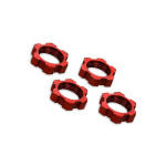 Traxxas 17mm Serated Splined tuerca de rueda (rojo, 4 unidades)