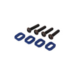 Traxxas soporte de aluminio de motor arandela con 4x18mm tornillo de cabeza redonda (azul, 4 unidades)