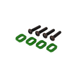Traxxas soporte de aluminio de motor arandela con 4x18mm tornillo de cabeza redonda (verde, 4 unidades)