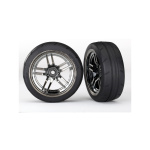 Traxxas 1.9" delantero Response neumático & Split-Spoke rueda (cromo negro, 2 unidades)