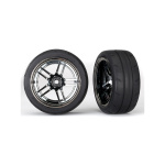 Traxxas 1.9" trasero Response neumático & Split-Spoke rueda (cromo negro, 2 unidades)