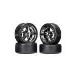 Traxxas 1.9" Drift neumático & Split-Spoke rueda (cromo negro, 4 unidades)