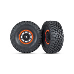 Traxxas Baja KR3 neumático & Desert Racer rueda 3.2/2.2" (negro-naranja, 2 unidades)