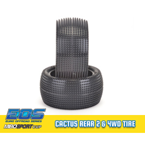 Schumacher Cactus 1/10 - neumático trasero - amarillo (1 pareja)
