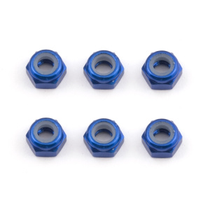 Associated FT Locknuts, M3, aluminio (azul)