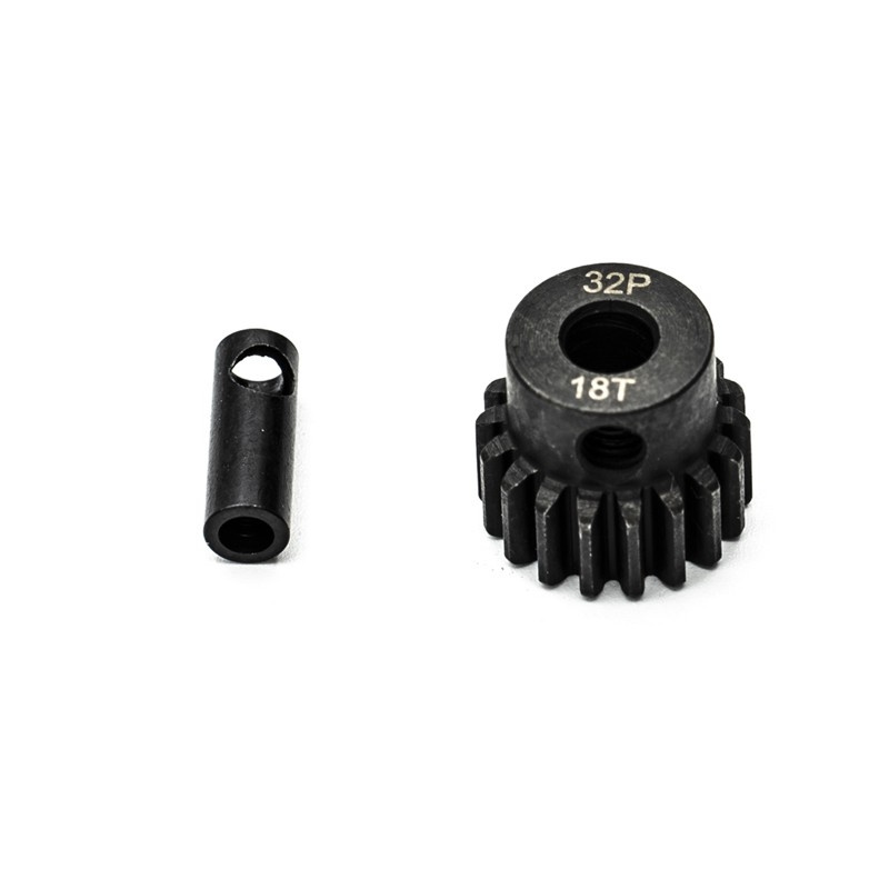 b_0_67d1b Konect aluminio piñón de acero 18T 32P Ø5MM + Ø3,17mm adaptador - Imagen 1