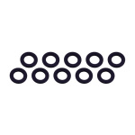Ultimate Racing aluminio arandela de ajuste 3x6x0.5mm (10 unidades·negro)