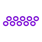 Ultimate Racing aluminio arandela de ajuste 3x6x0.5mm (10 unidades·morado)