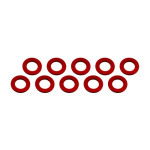 Ultimate Racing aluminio arandela de ajuste 3x6x0.5mm (10 unidades·rojo)