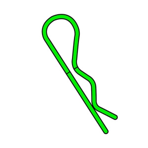 Corally clip de carrocería 45° Bent - Small (verde·10 unidades)
