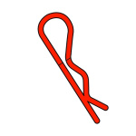 Corally clip de carrocería 45° Bent - Medium (rojo, 10 unidades)