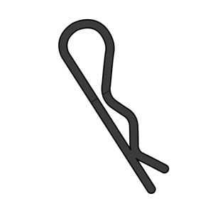 Corally clip de carrocería 45° Bent - Medium (negro, 10 unidades)