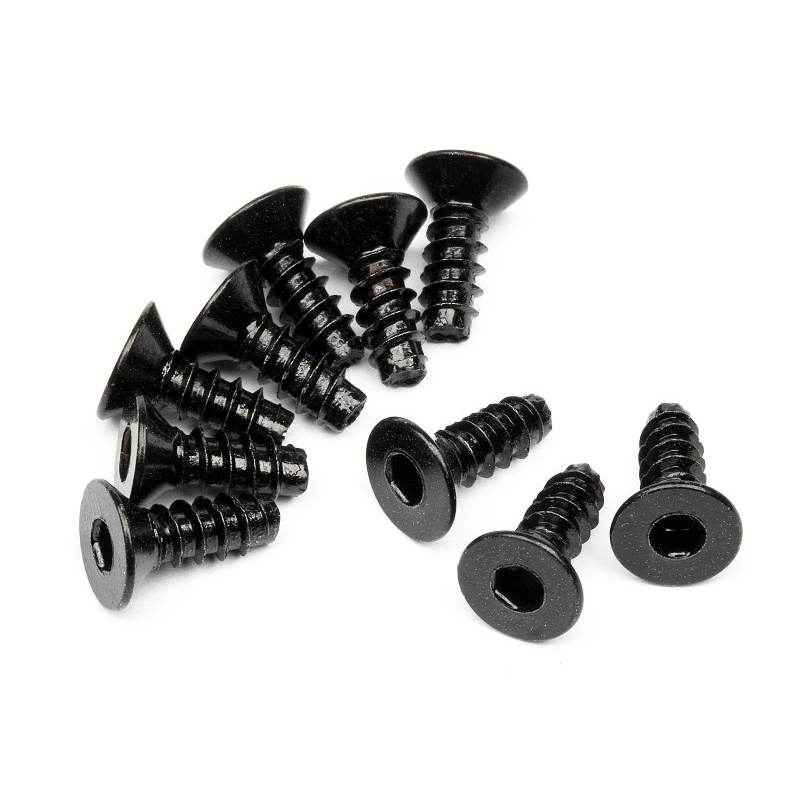 b_0_e4f0d HPI Flat Head Tapping tornillo M3x8mm (10 unidades) - Imagen 1