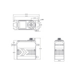 SRT BH922S (0.055s/22.0kg/8.4V) servo brushless - Imagen 4