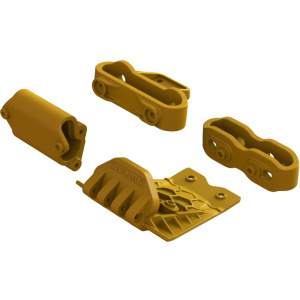Arrma inferior Skid y soporte de paragolpes juego (naranja)