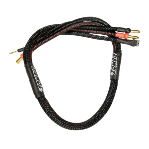 Zombie 4mm, 5mm Tube Plug 2S-Balance 600mm 12Awg cable de carga (Full negro)