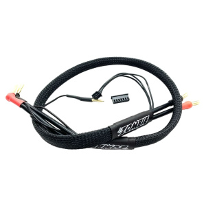 Zombie 4mm, 4/5mm Tube Plug 2S-Balance 600mm 12Awg cable de carga HW (Full negro)
