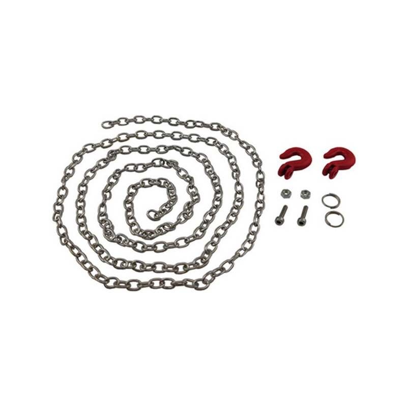 HSPY034 H-Speed Deko 1/10 Tow Chain con Hooks (rojo/plata) - Imagen 1