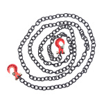 H-Speed Decoration 1/10 Trailer Hook Metal con Chain (rojo/negro)