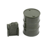 H-Speed Decoration 1/24 juego aceite Drum 42mm y Canister 24mm plástico (verde)